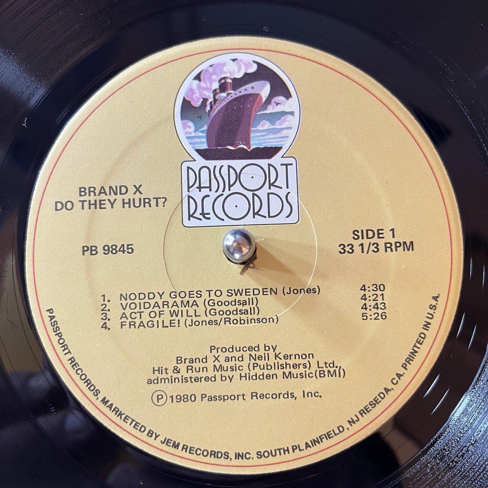 Brand X, Do They Hurt? Vinyl LP, Passport 1980, EX/EX, US Import 1st Pressing
