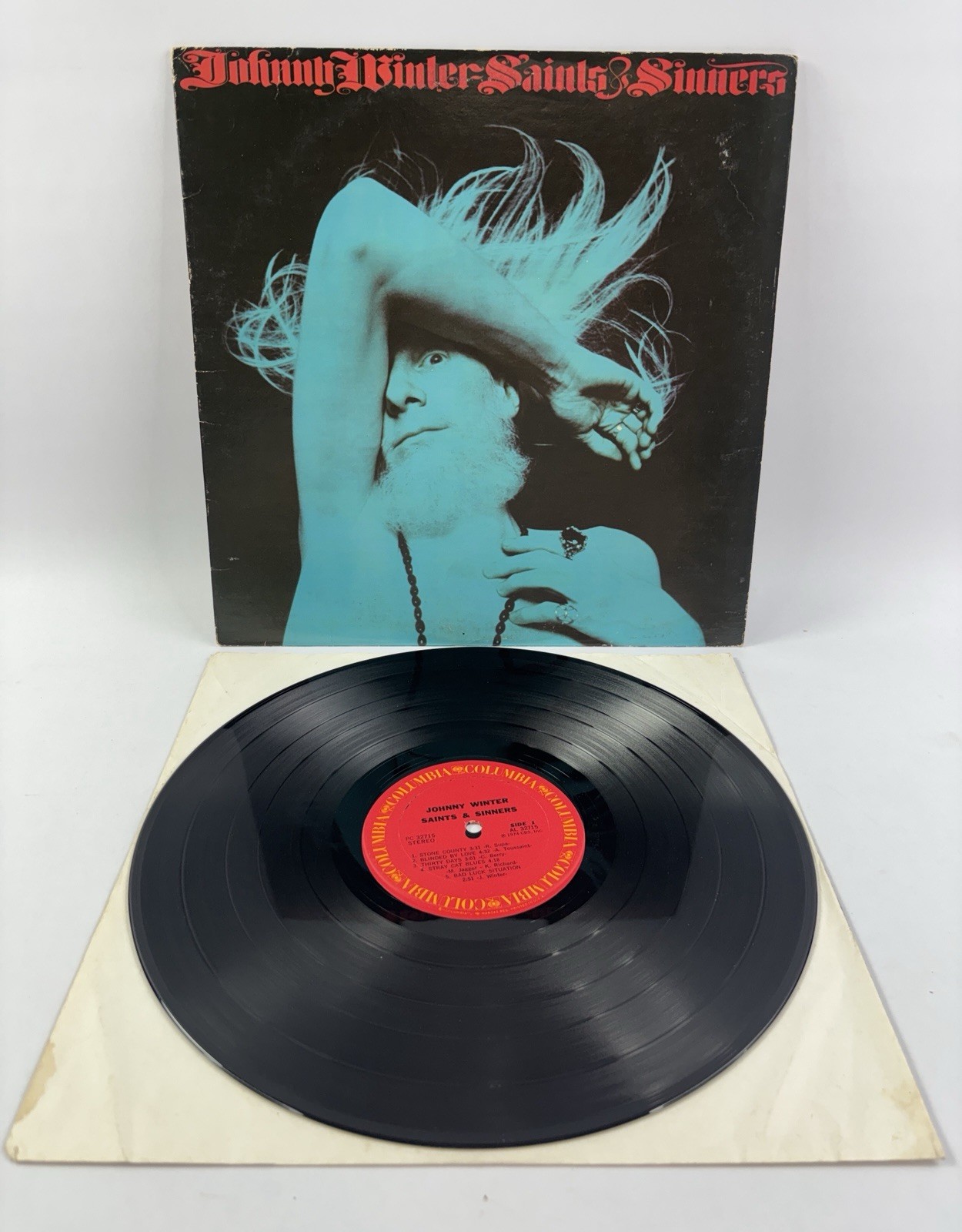 Johnny Winter Saints & Sinners Vinyl LP 1974 Columbia PC 32715 Original Press