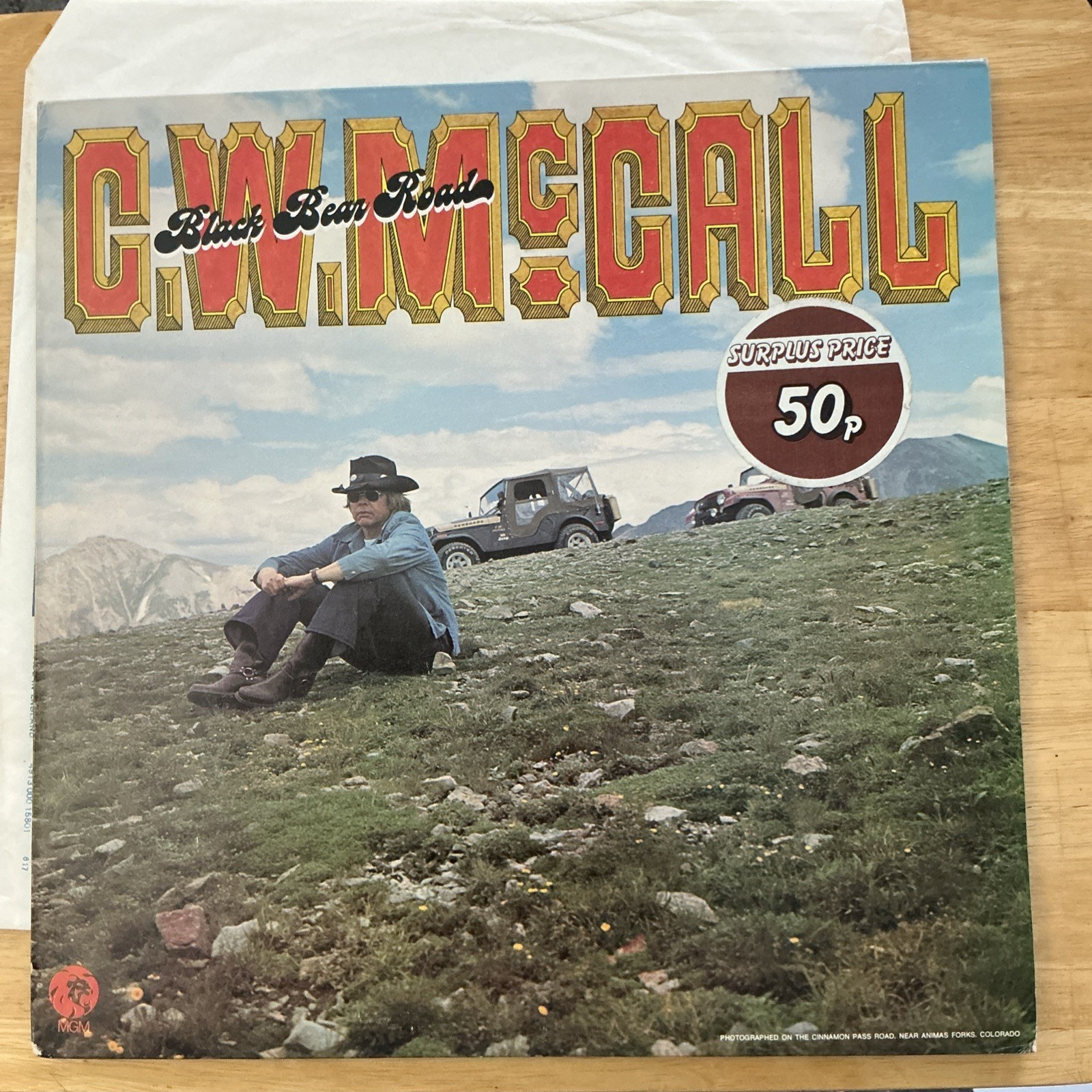 CW McCALL ” Black Bear Roads” Vinyl LP MGM 2315 354