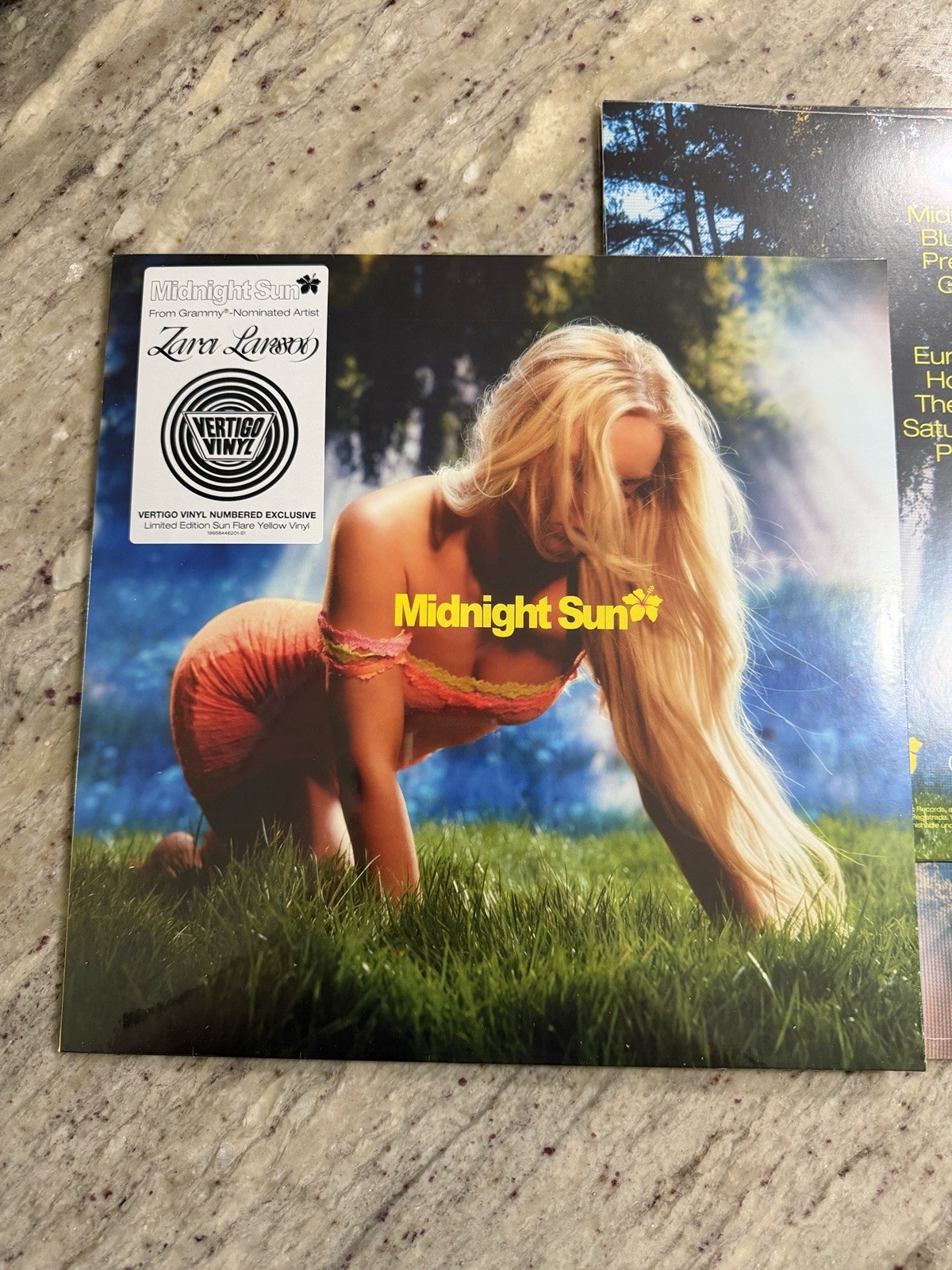 Zara Larsson Midnight Sun Yellow Marble VV Vertigo Exclusive Vinyl LP #/3000