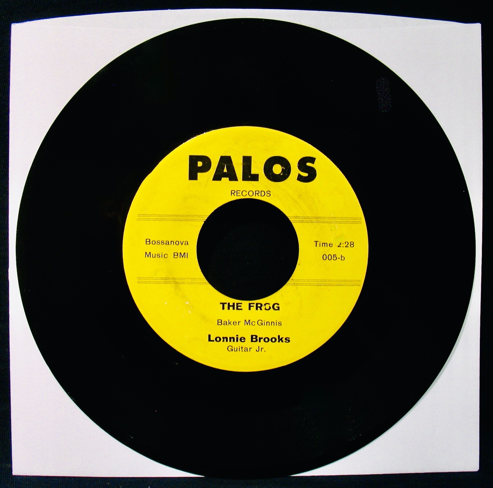 Lonnie Brooks: The Frog & The Train~Chicago Blues 45~PALOS #005 (Guitar Jr.)