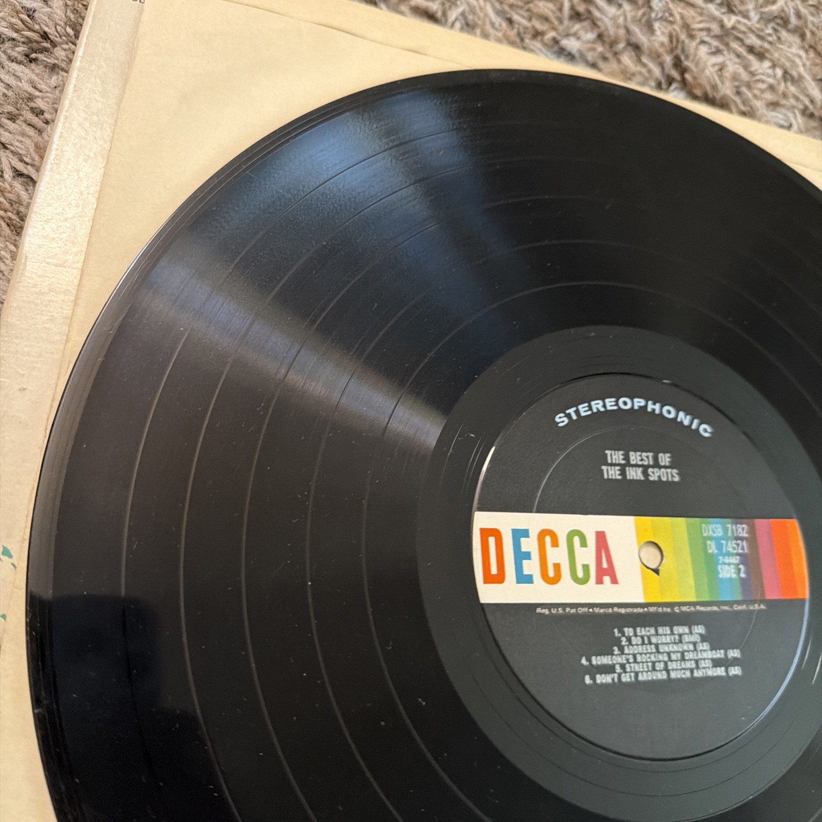 Decca Records The Best of The Ink Spots Vinyl 2 LP Stereo DXSB 7182 (pl47)