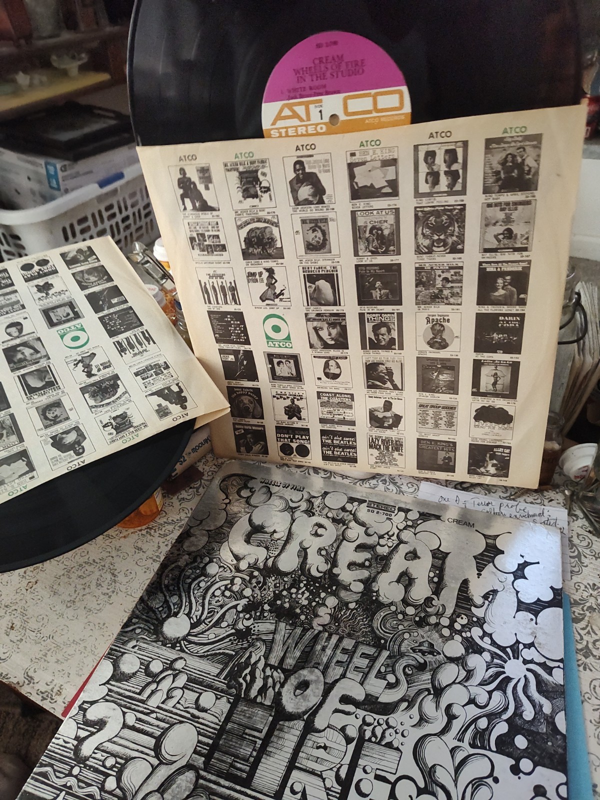 CREAM-Wheels Of Fire-1968-ATCO-SD-2-700-Double-Vinyl-Record-LP-early press-rare