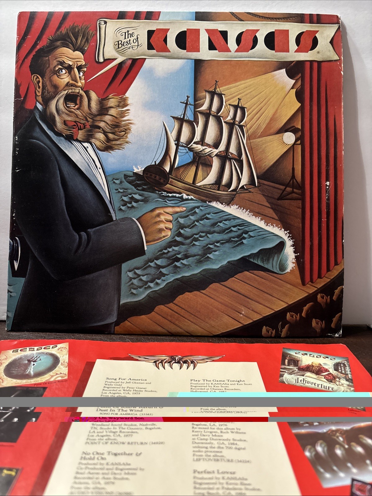 THE BEST OF KANSAS- RARE 1984 VINYL CLASSIC HARD PROG ROCK INNER / NM VINYL