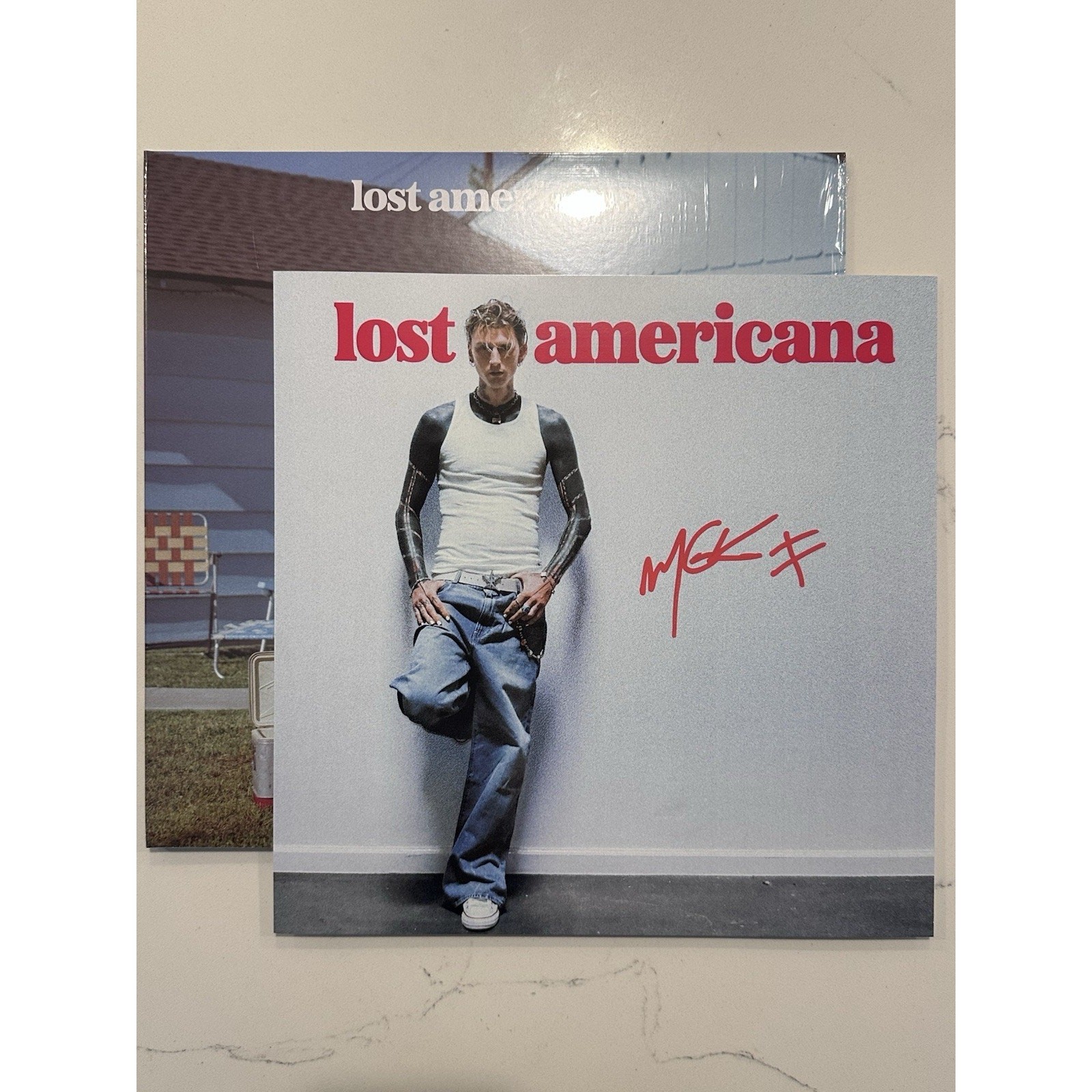 SIGNED Machine Gun Kelly MGK Lost Americana Peppermint Store Exclusive Vinyl #3