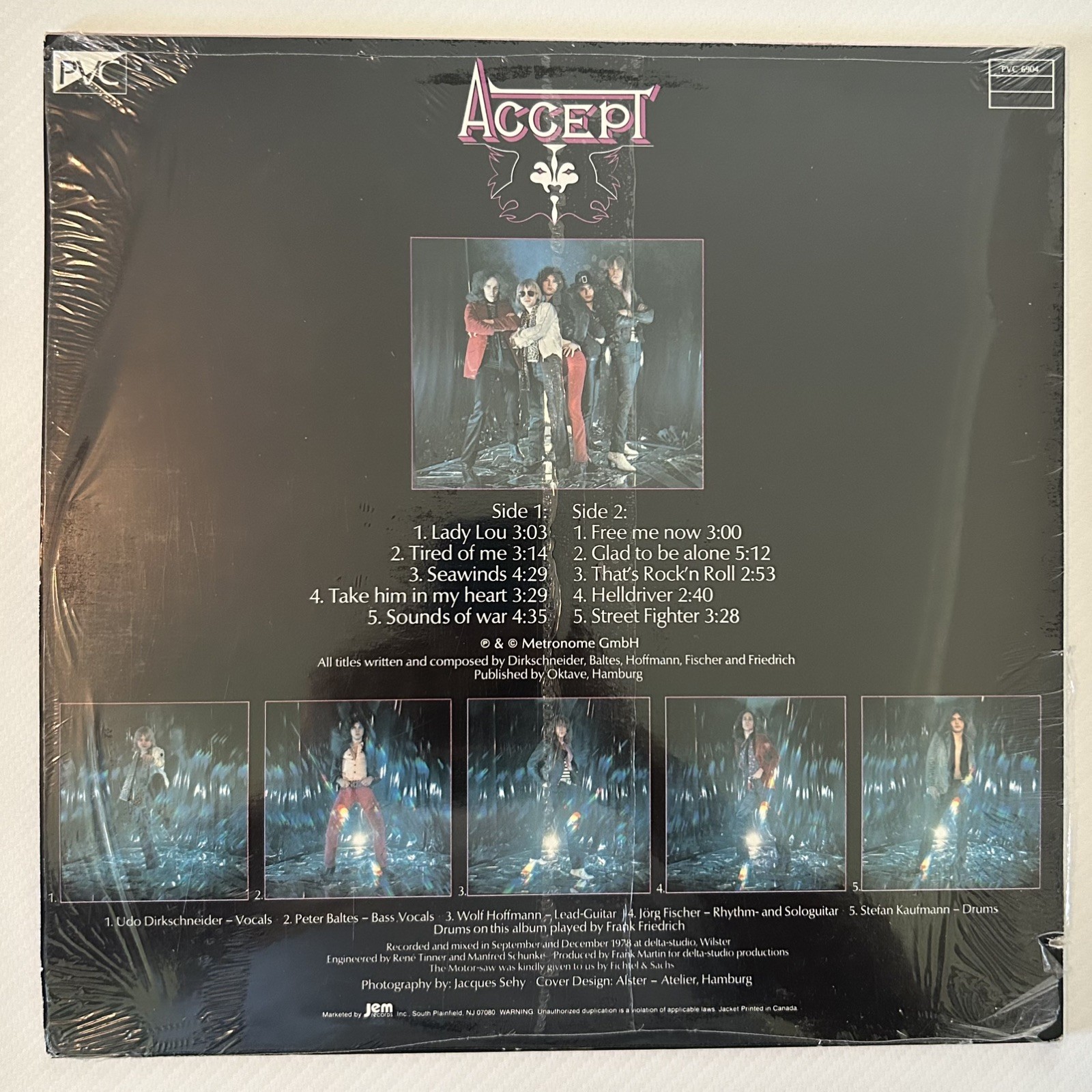 ACCEPT Accept 1984 PVC LP Vinyl Record IN SHRINK PLAY GRADED VG