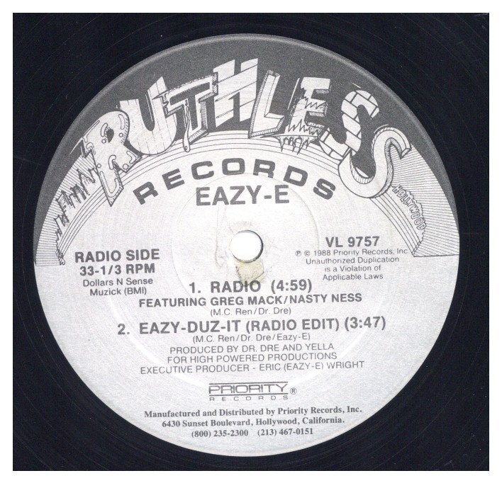 Eazy-E – Eazy-Duz-It / Ruthless Villain / Radio ’88 EP US ORG!VG+/EX-
