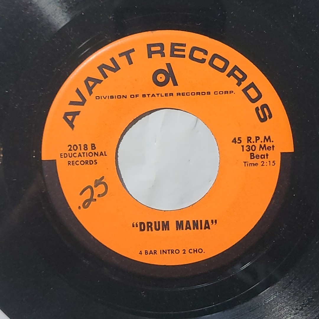 Avant Records ~ Educational ~ Drums On Broadway/ Drum Mania 45 RPM Record