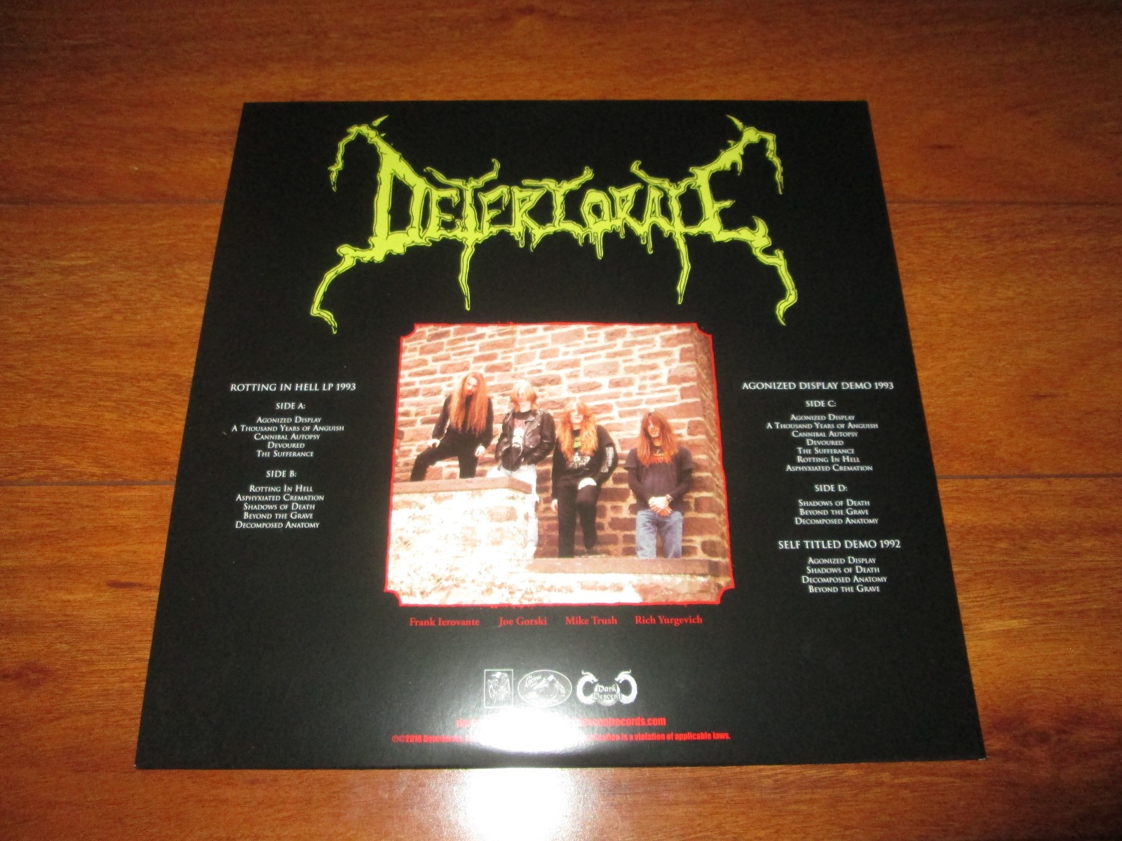 DETERIORATE Rotting In Hell 2LP RARE OOP Deicide Baphomet Goreaphobia Morbid Ang