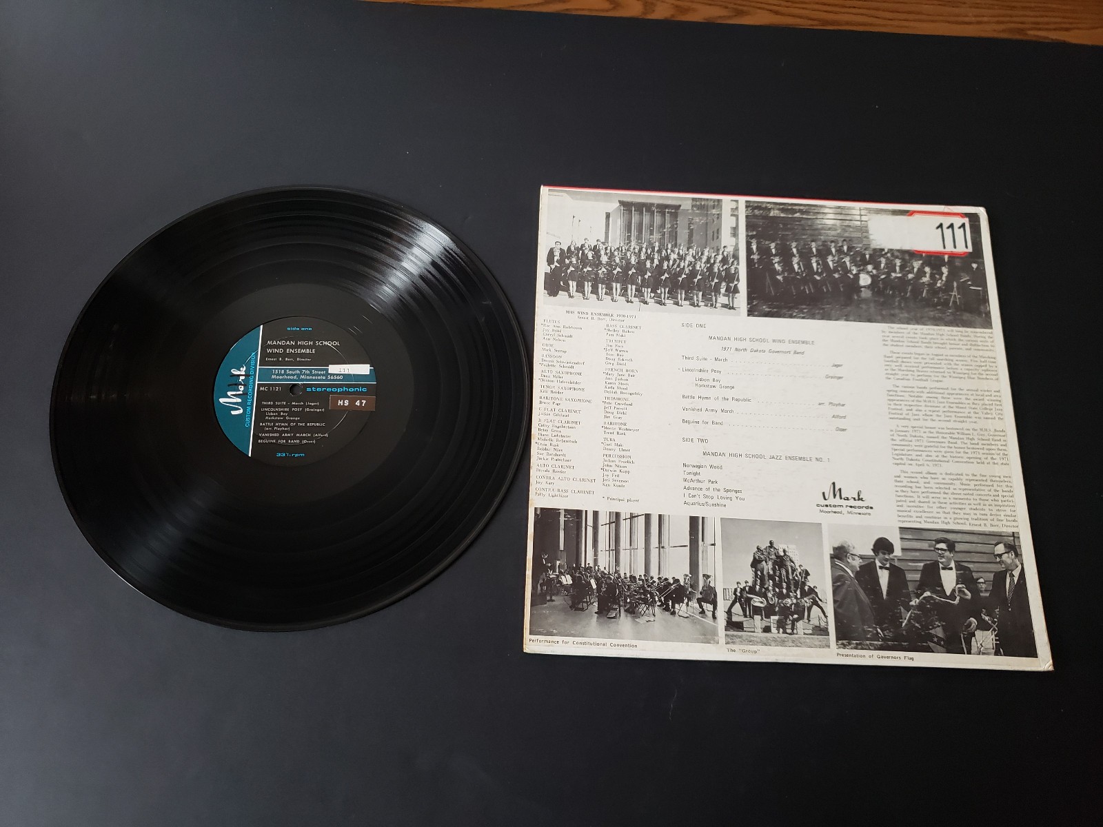 MEGARARE 1971 VG+ MANDAN nd High School 77 Jazz Orch. FUNK SOUL PRIVATE LP33
