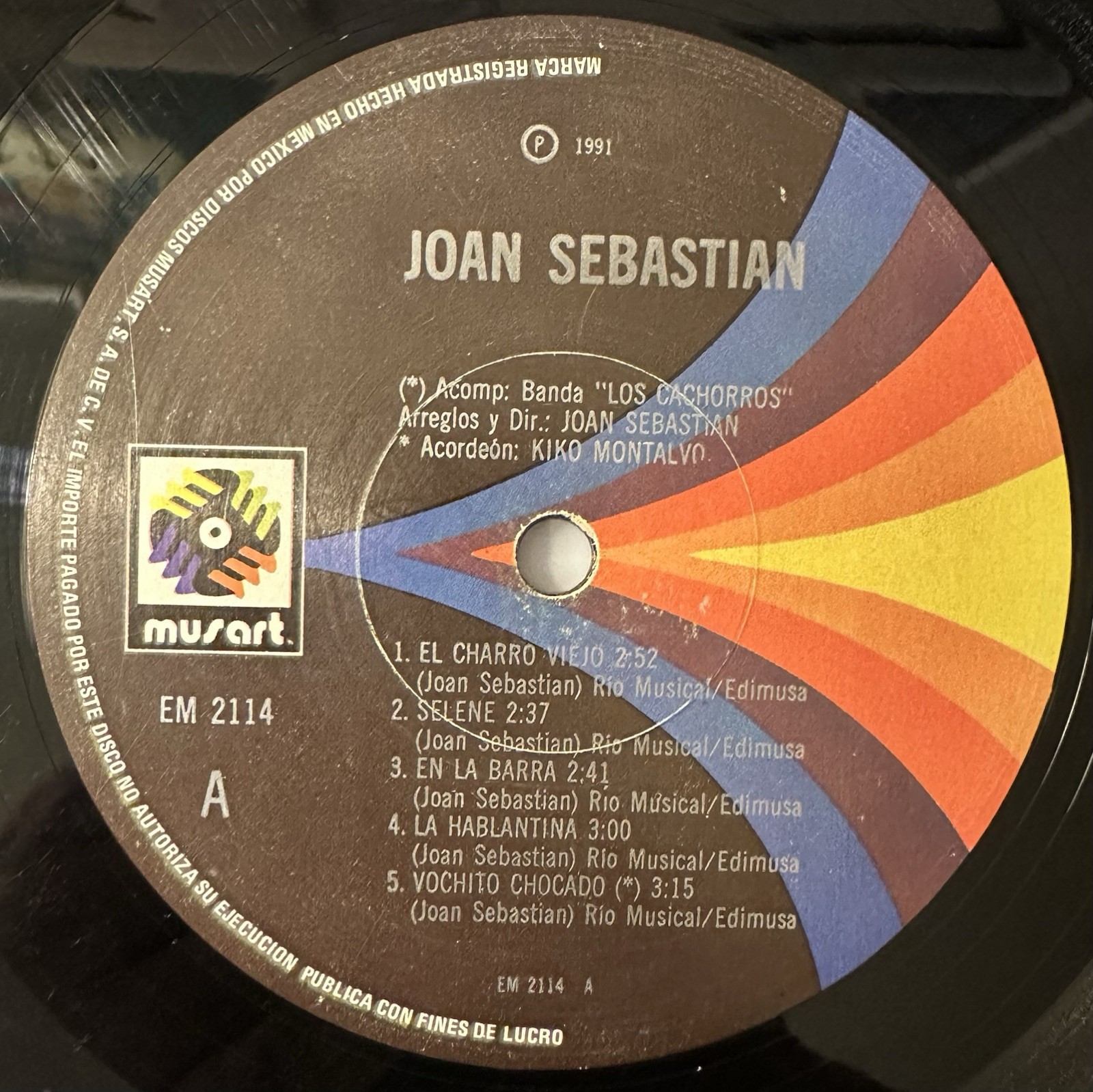 Joan Sebastian – Con Tambora Vol. 3 (1 x LP, Vinyl, Vinilo, 1991 MX, VG)