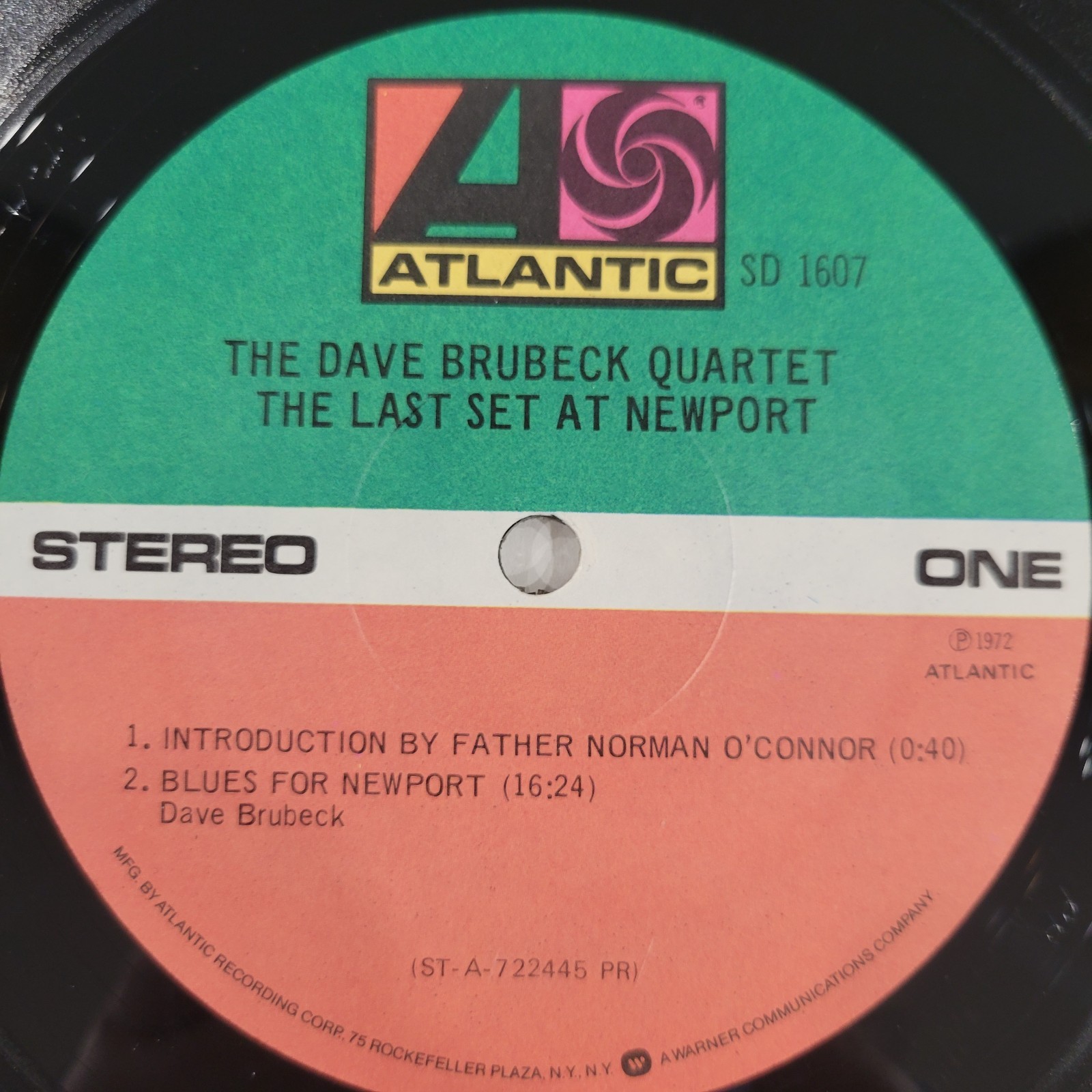 The Dave Brubeck Quartet – The Last Set At Newport Vinyl LP – Atlantic SD 1607