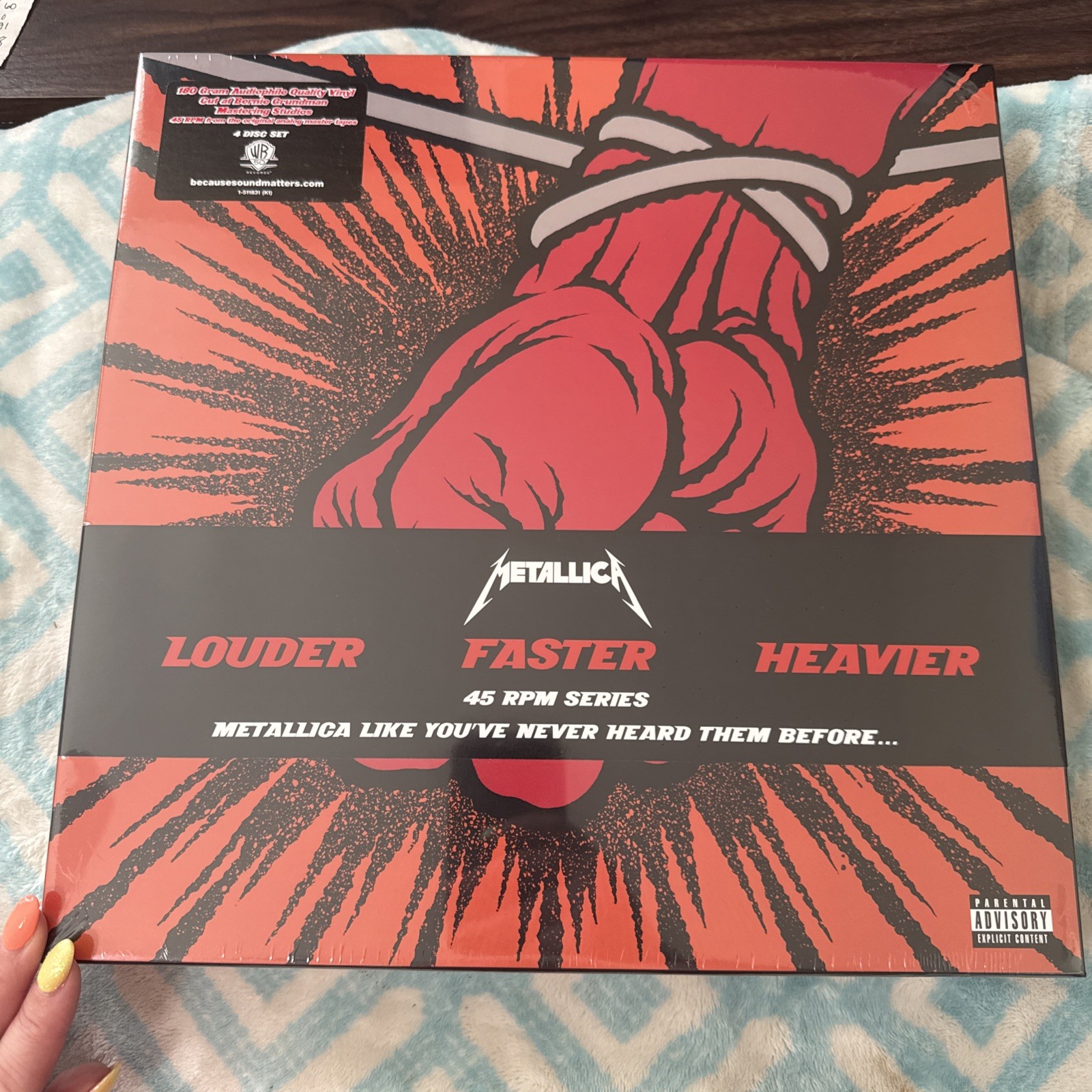 NEW*!Metallica Louder Faster Heavier 45 RPM Series 4LP Vinyl Box Set Orange RARE