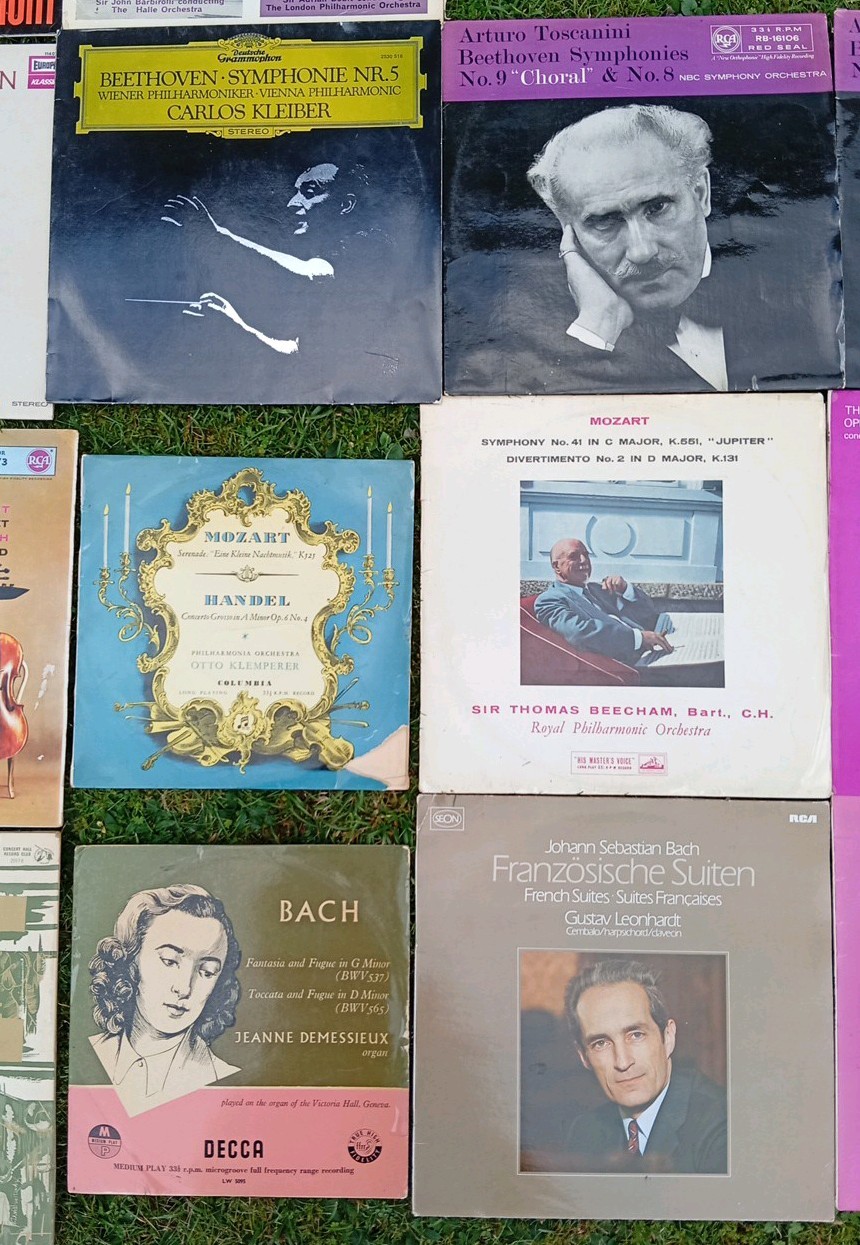 28 x Assorted Mixed Classical LPs Mozart, Beethoven, Schubert, Handel, Bach, Cho