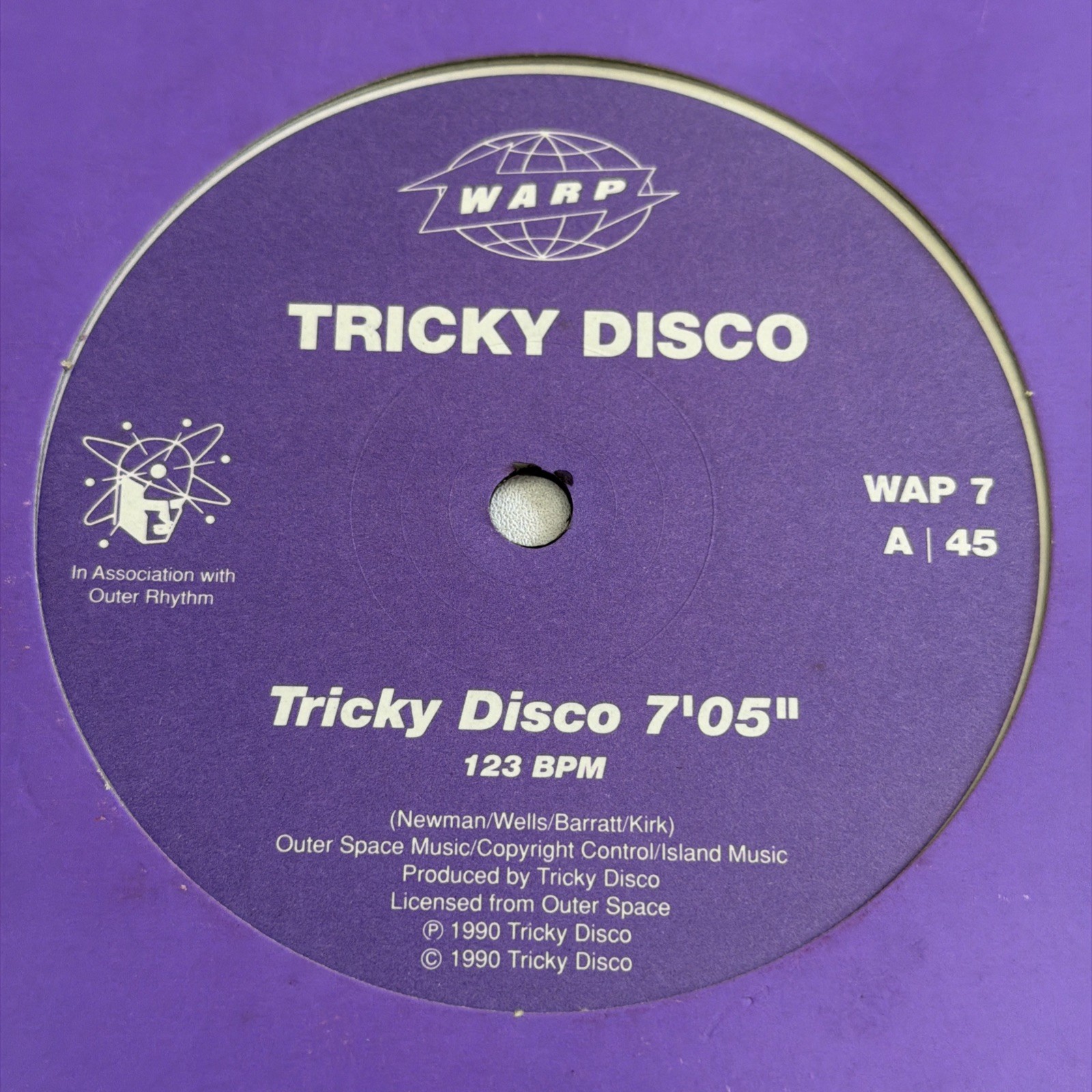 Tricky Disco – Self-Titled – Warp Records 12″ Vinyl 1990 UK Techno Bleep WAP 7