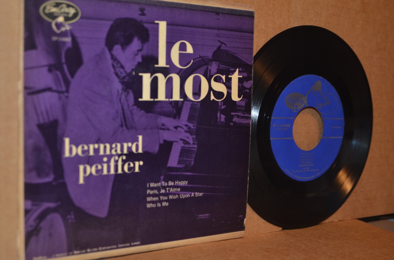 BERNARD PEIFFER LE MOST 1954 EMARCY 6062 EXTENDED PLAY (EP) 45 & CARDBOARD COVER