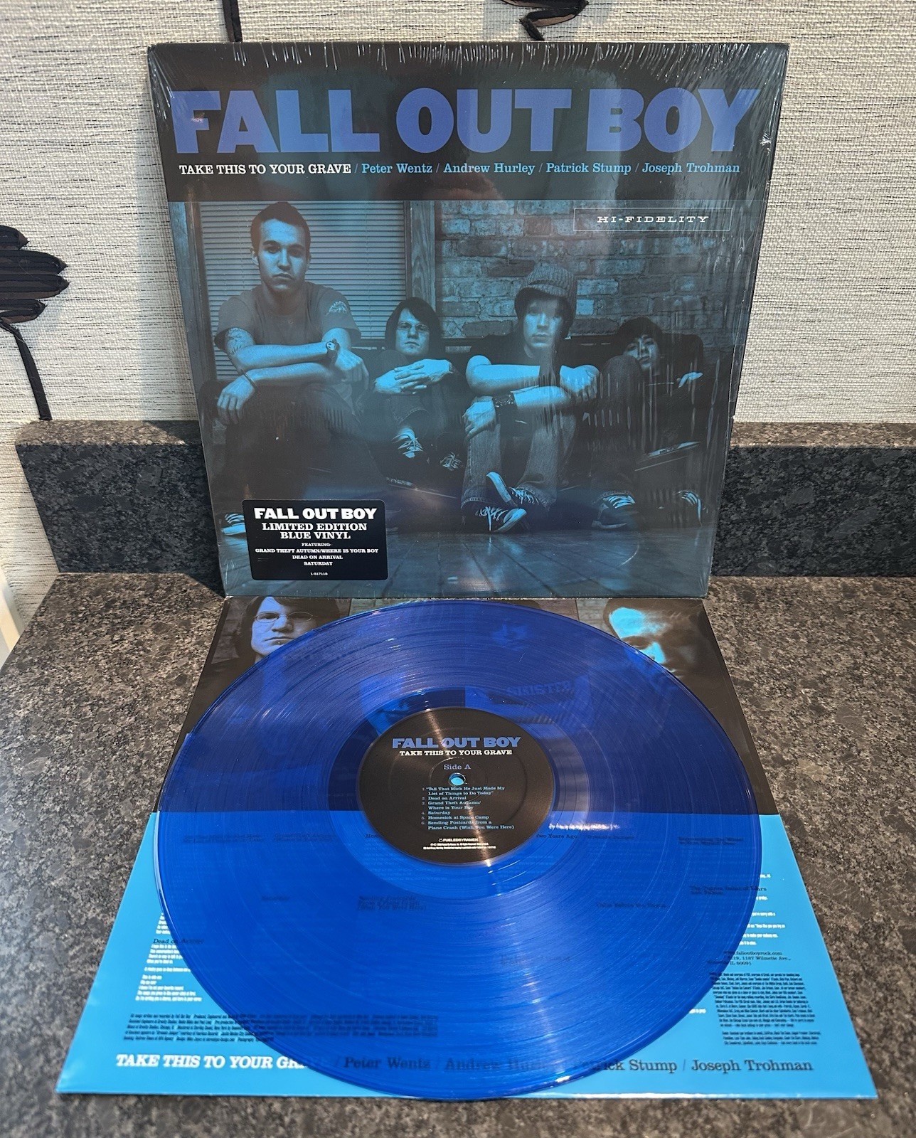 Fall Out Boy Take This To Your Grave Vinyl Translucent Blue 2009 in Shrink Hype