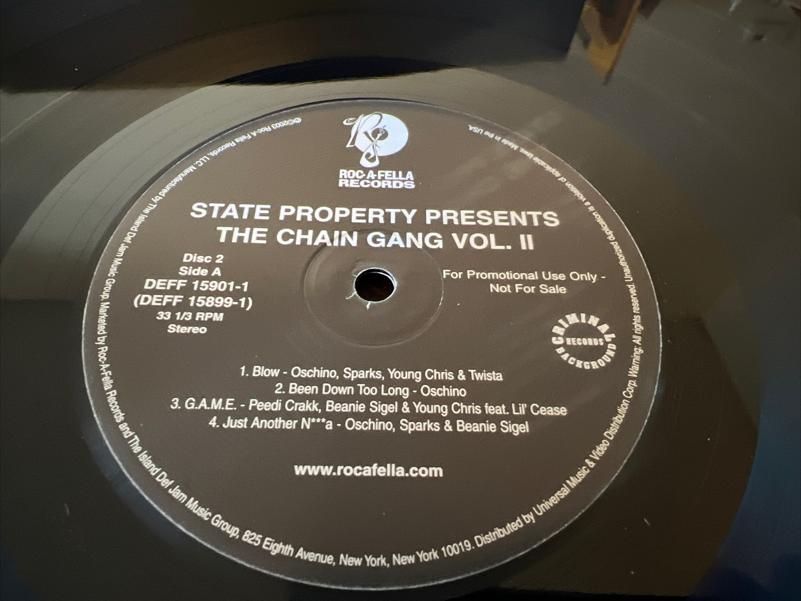 State Property Presents The Chain Gang Vol. II 2xLP Vinyl Radio Exclusive Album