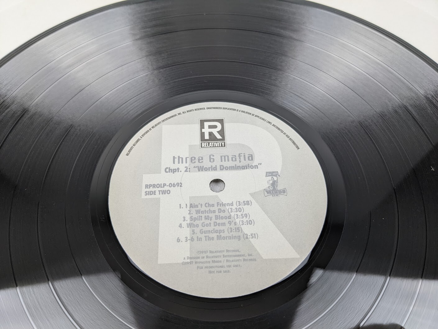 Three 6 Mafia – Chpt. 2: “World Domination” (2xLP, 1997) RARE Promo OG Pressing