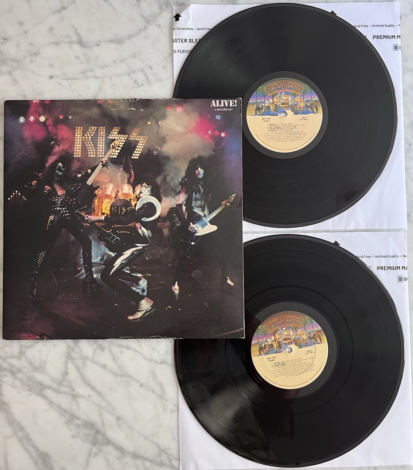KISS Alive! Vinyl Record Album LP 1st Orig US Press 1976 2xLP EX NICE CLEAN