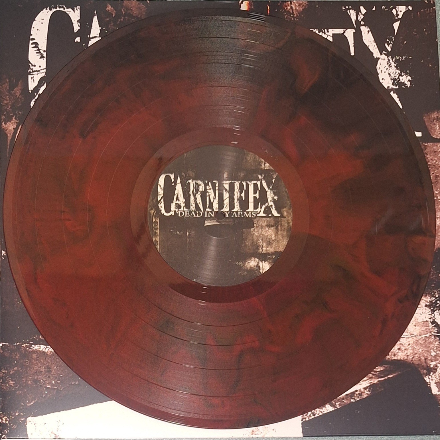 Carnifex – Dead In My Arms RED HANDPOUR/100 RARE DEATHCORE Suicide Silence OOP