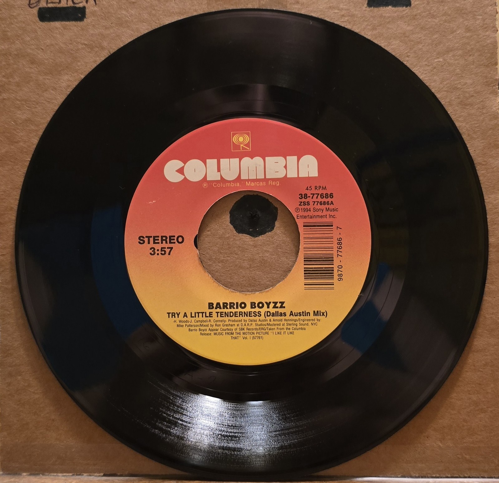 Barrio Boyzz – Try A Little Tenderness 1994 Columbia Latin Hip Hop VG+