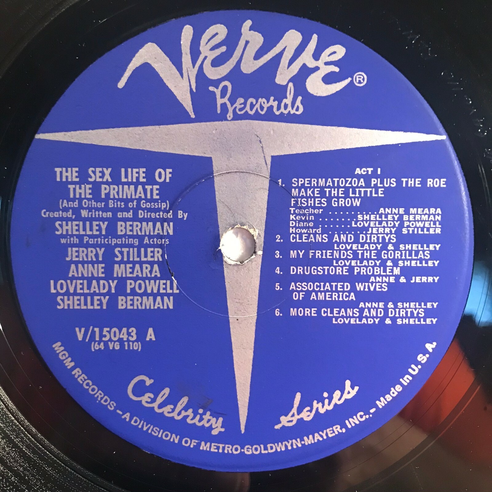 The Sex Life Of The Primate (and other bits of gossip) (Verve V-15043) LP VG/VG