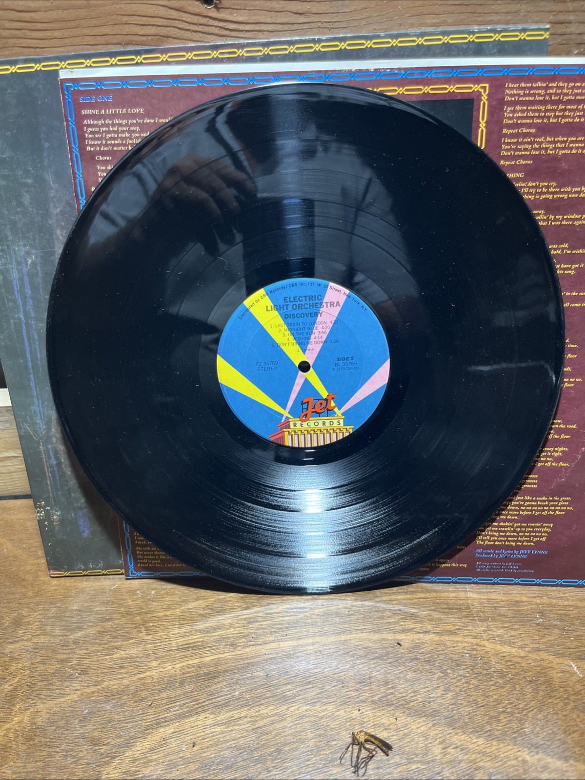 1979 ELECTRIC LIGHT ORCHESTRA “DISCOVERY” JET FZ35769 GATEFOLD LYRIC SLEEVE EX