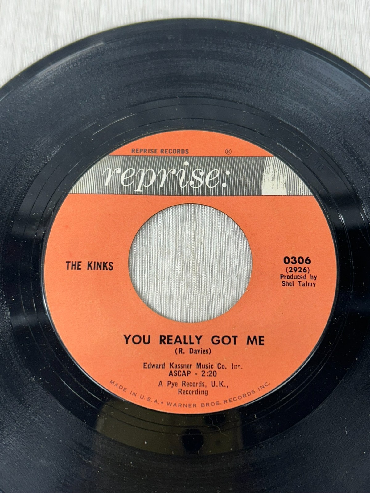The Kinks – You Really Got Me / It’s All Right 7″ Vinyl 45 Reprise 1964 Tested