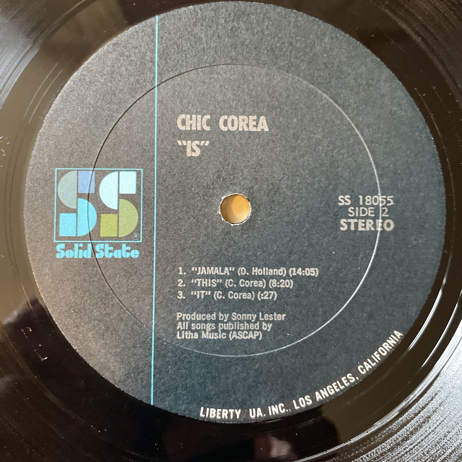 CHICK COREA “IS” 1969 Solid State 1st Press Gatefold LP VG+/EX Woody Shaw Jazz