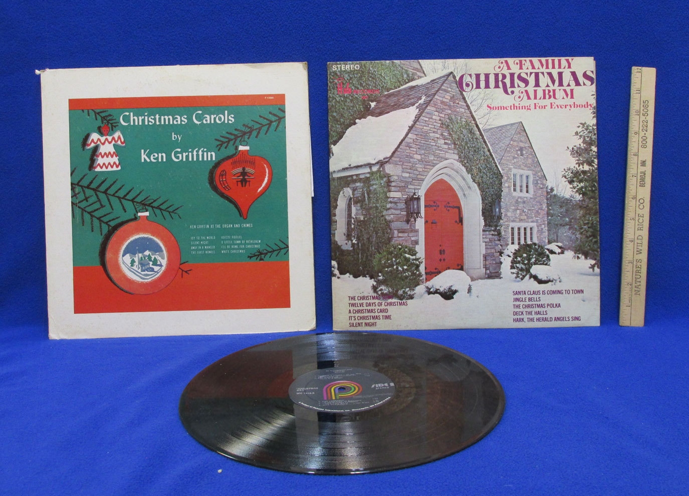 Vintage LP Christmas Carols 1 Album by Ken Griffin 2 Albums Assorted Artists
