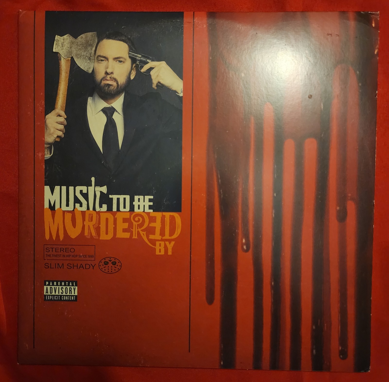 Eminem, Music To Be Murdered By Rare Red with Black Splatter 2x Vinyl alt cover