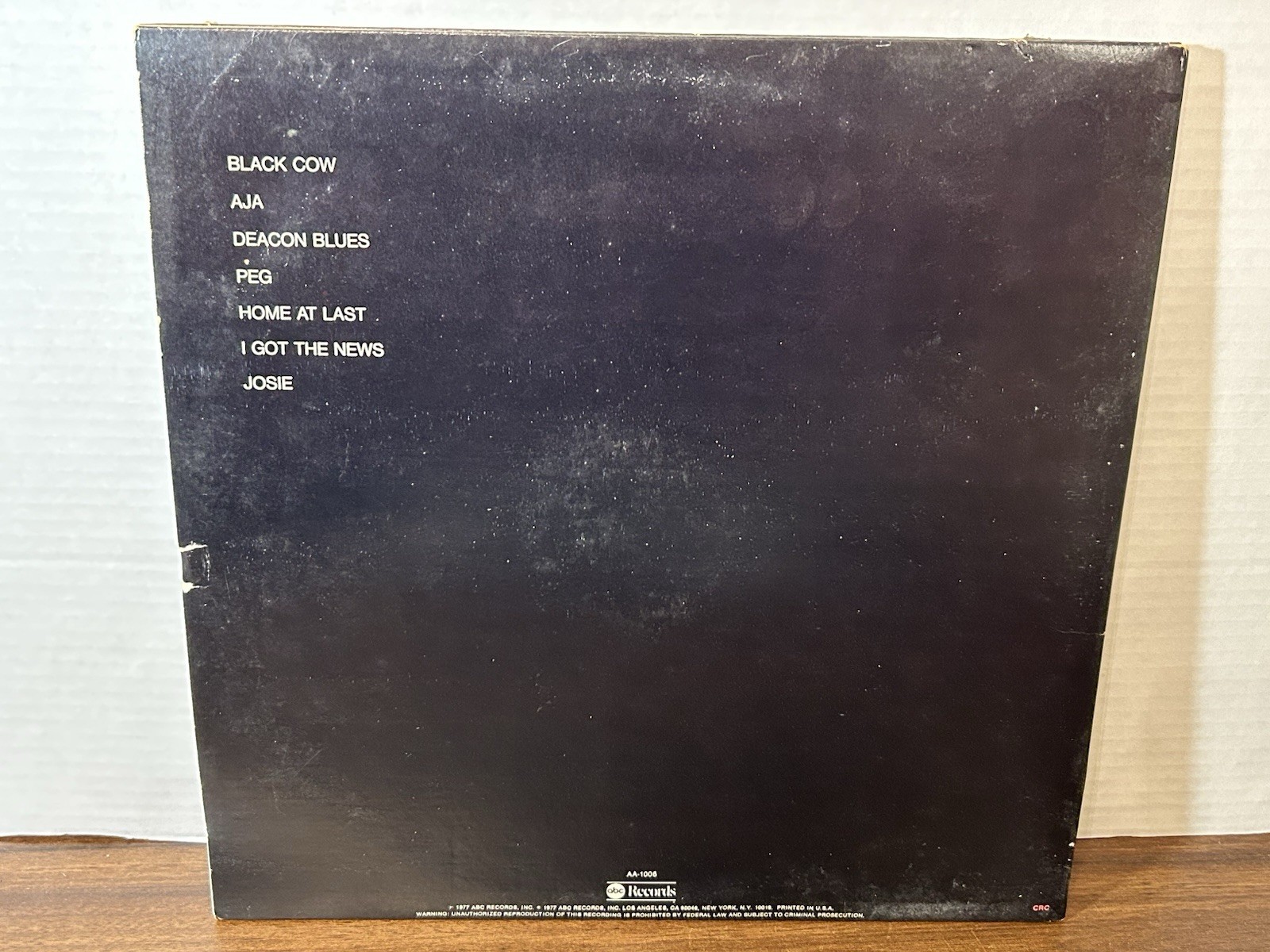 Steely Dan – 1977 Jazz Rock LP record – “Aja” – ABC Records AA-1006