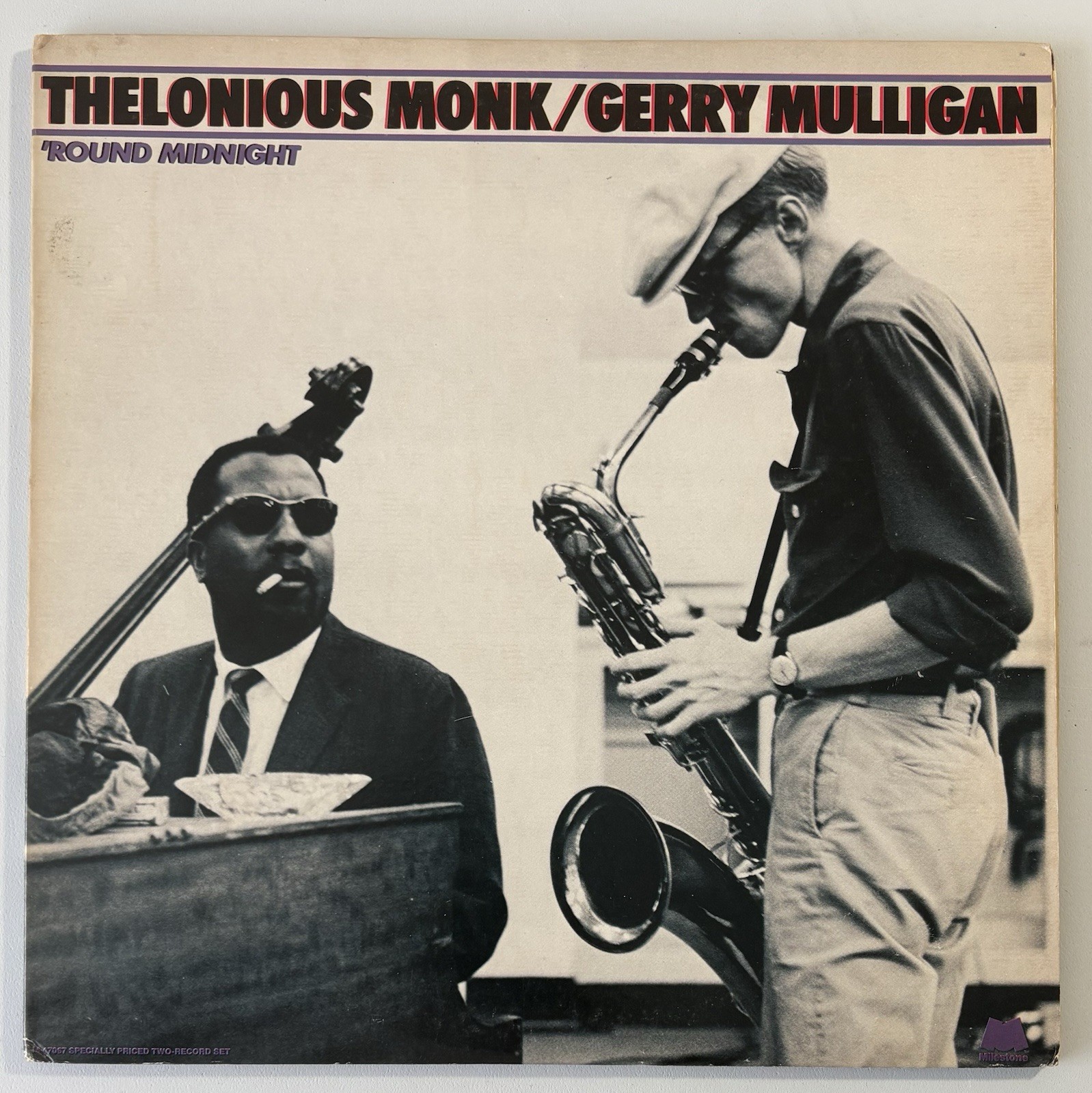 Thelonious Monk / Gerry Mulligan ‎- ‘Round Midnight 2 Vinyl LP Gold Stamp Promo