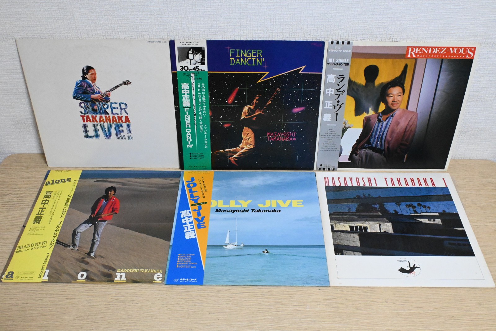 A152 Masayoshi Takanaka LP Vinyl Lot (6) Albums,Obi- Japanese Groove,City Pop