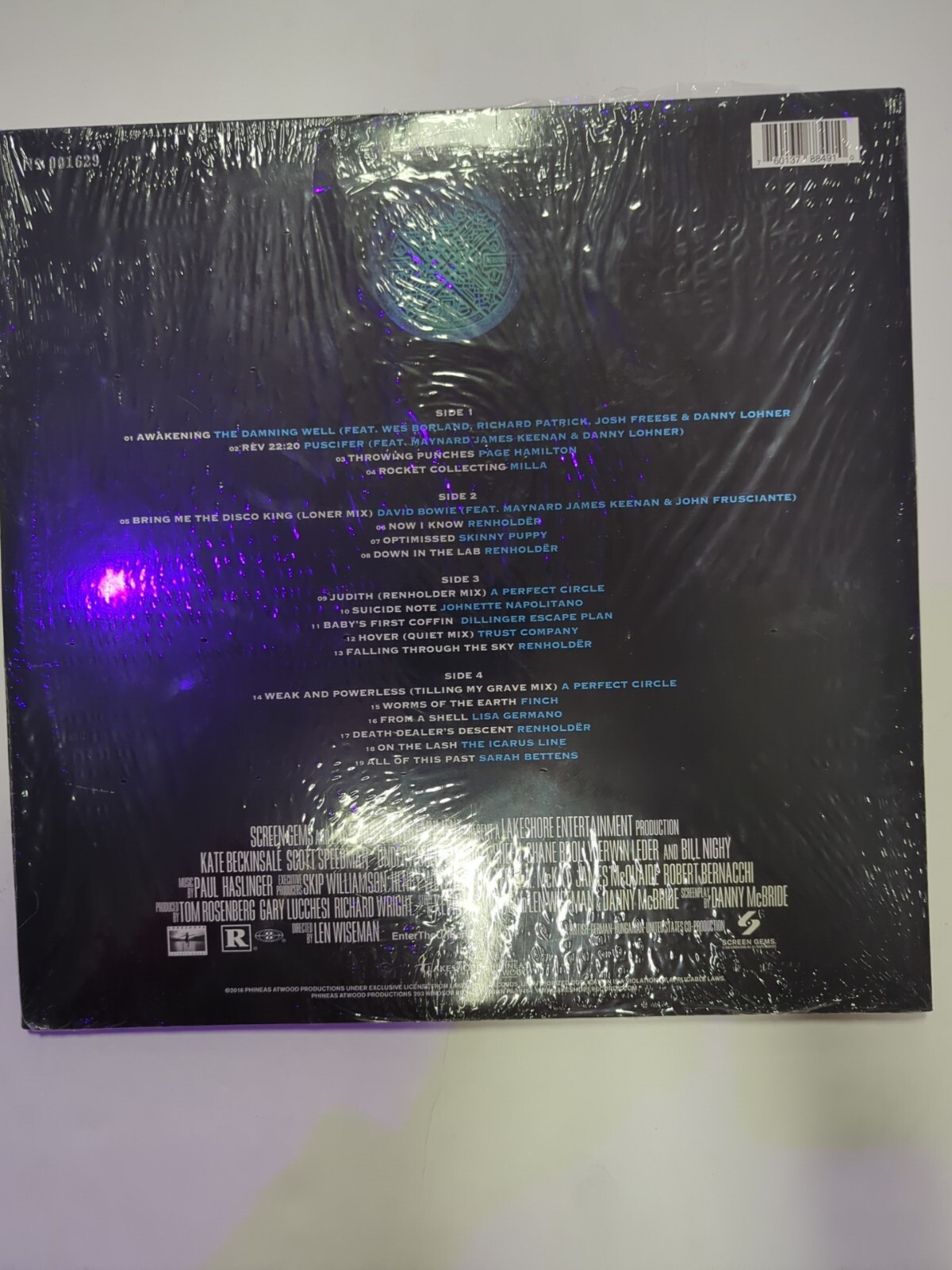 Underworld Soundtrack 2016 Lakeshore 2LP blue translucent vinyl NEW Torn Plastic