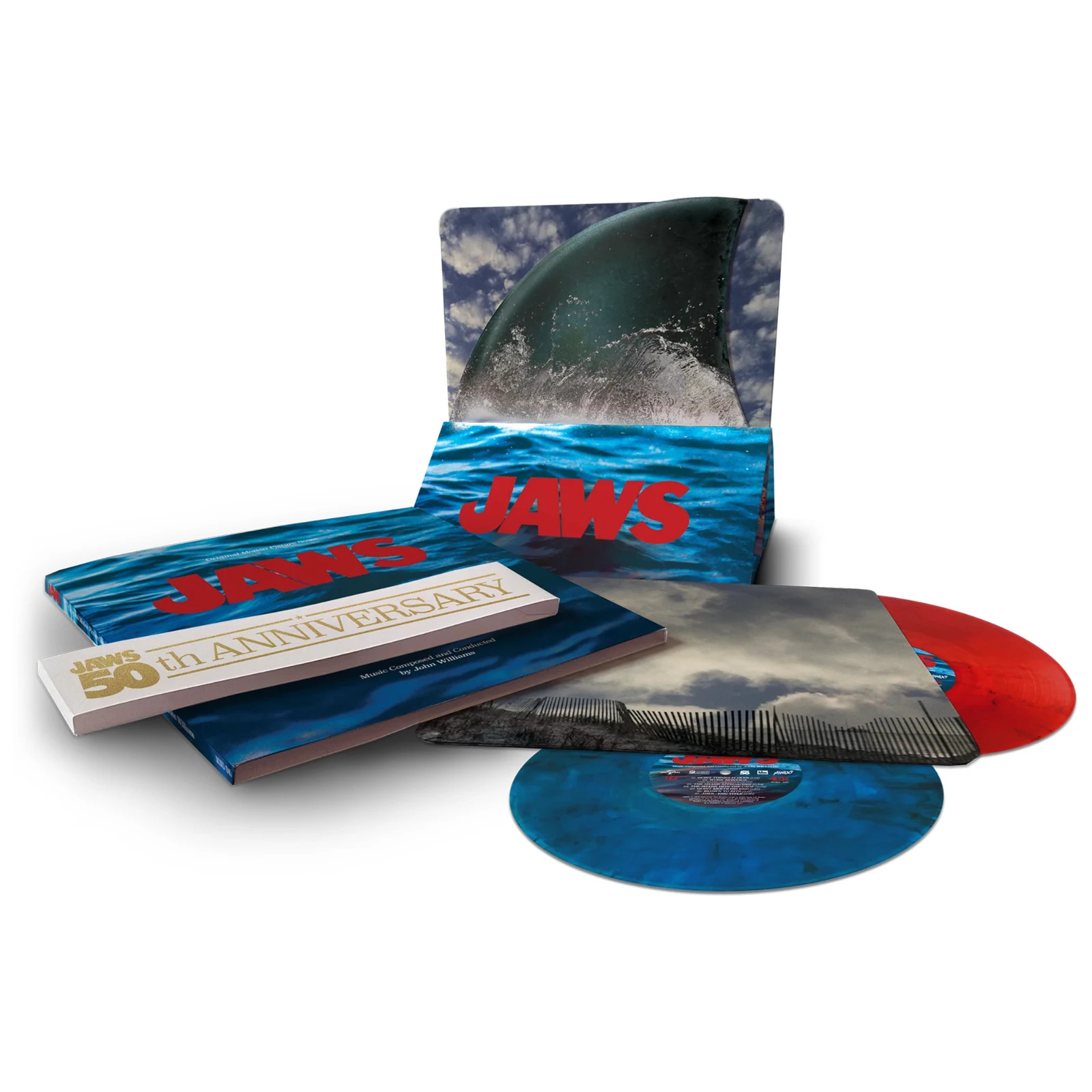 Mondo – Jaws 50 – Original Motion Picture Score – 2xLP Red & Blue Vinyl – NEW