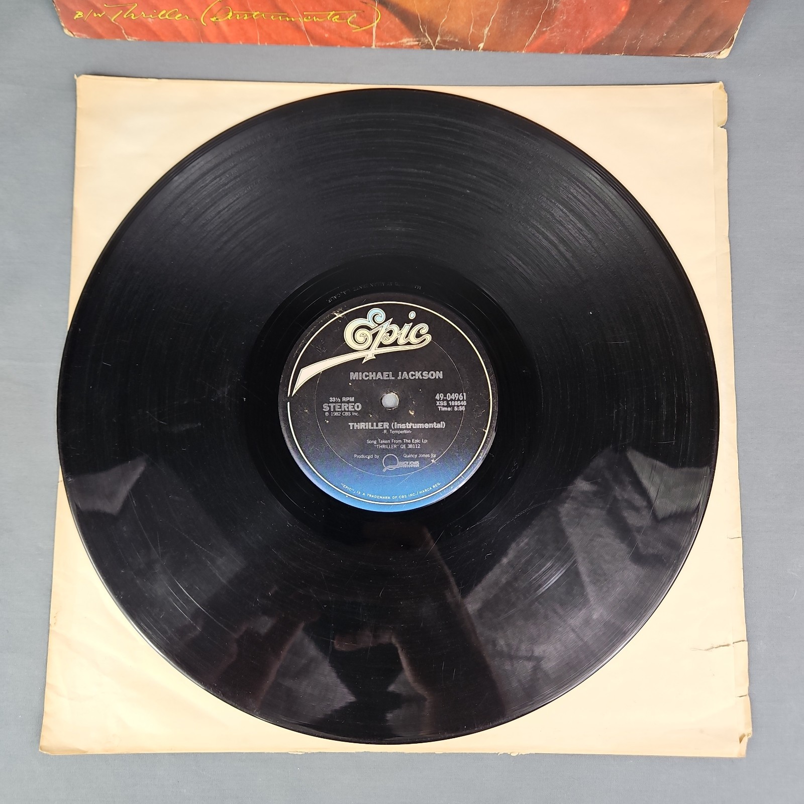 MICHAEL JACKSON THRILLER SPECIAL 12″ DANCE SINGLE VINYL EPIC POP 33 RPM