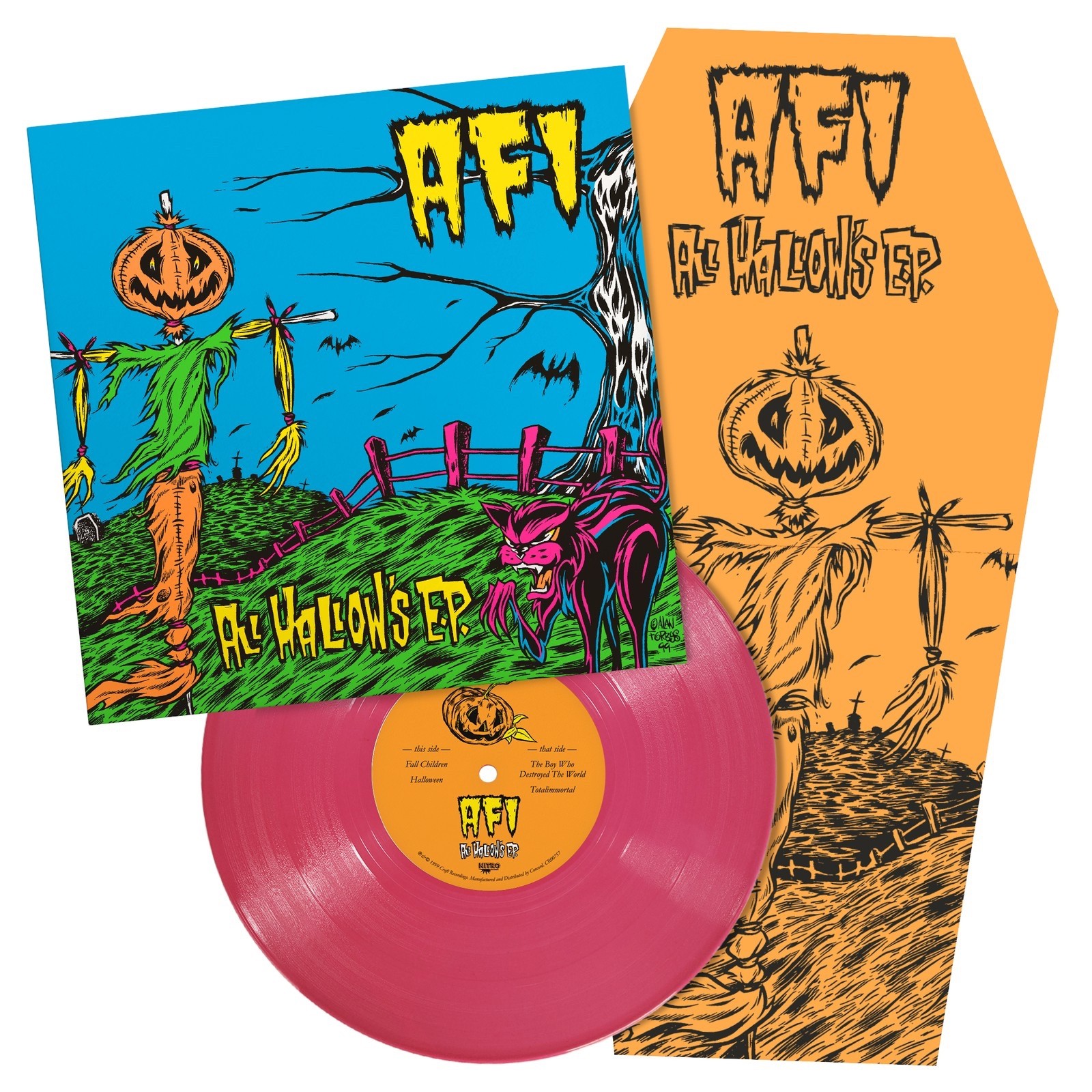 AFI – All Hallow’s E.P. – 🩷 Spectral Pink 25th Anniversary 10″ EP Poster New ✅