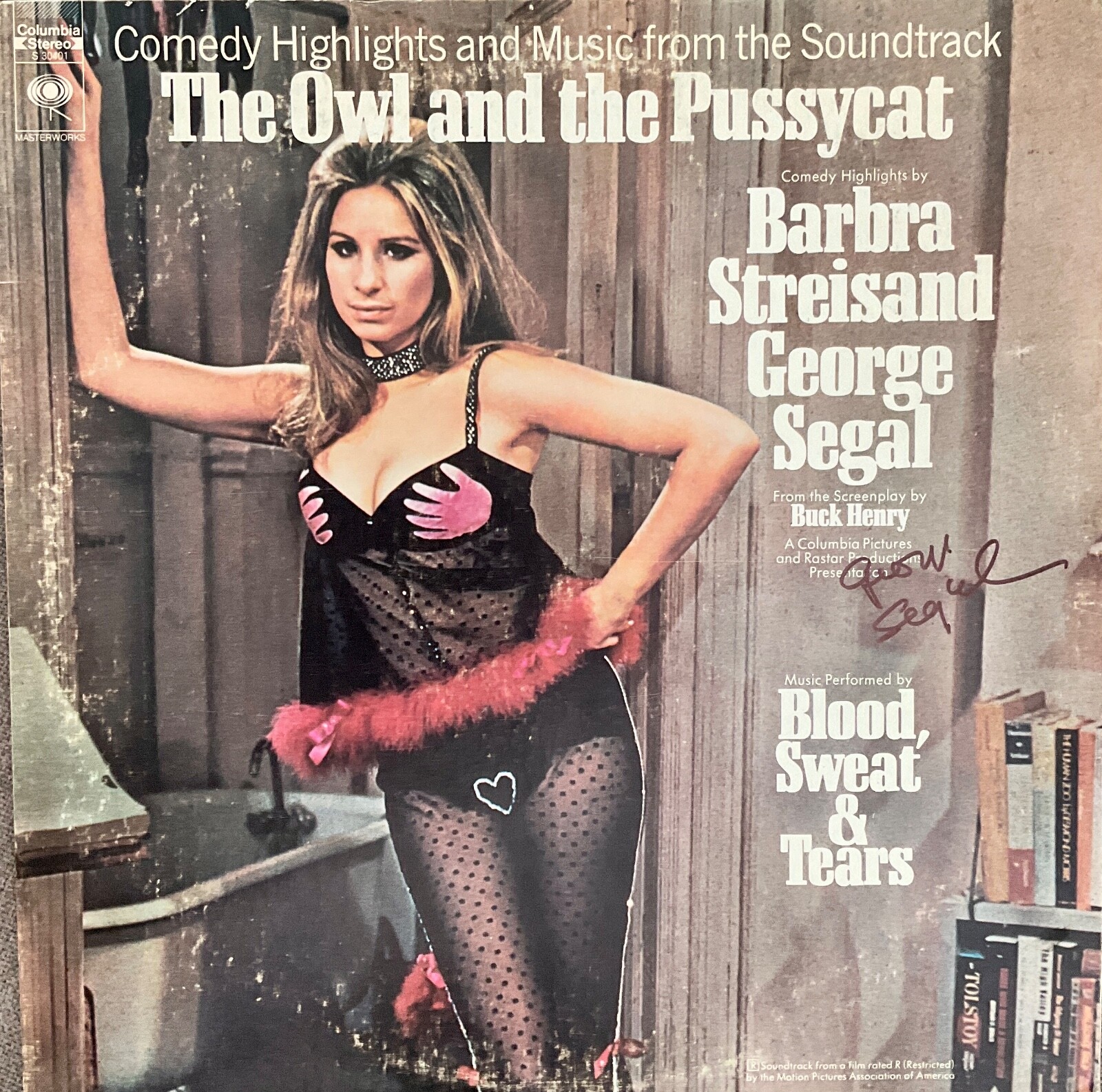 “THE OWL & THE PUSSYCAT” COMEDY HIGHLIGHTS ALBUM SIGNED BY GEORGE SEGAL W/COA