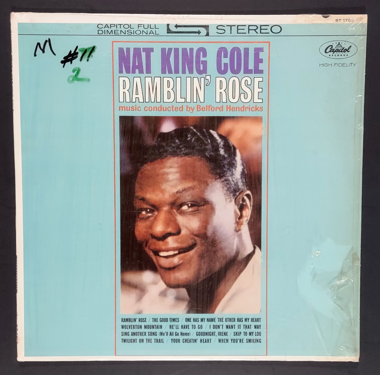 Nat King Cole – Ramblin’ Rose – 12″ 33 RPM LP – 1967 Reissue – In Shrink