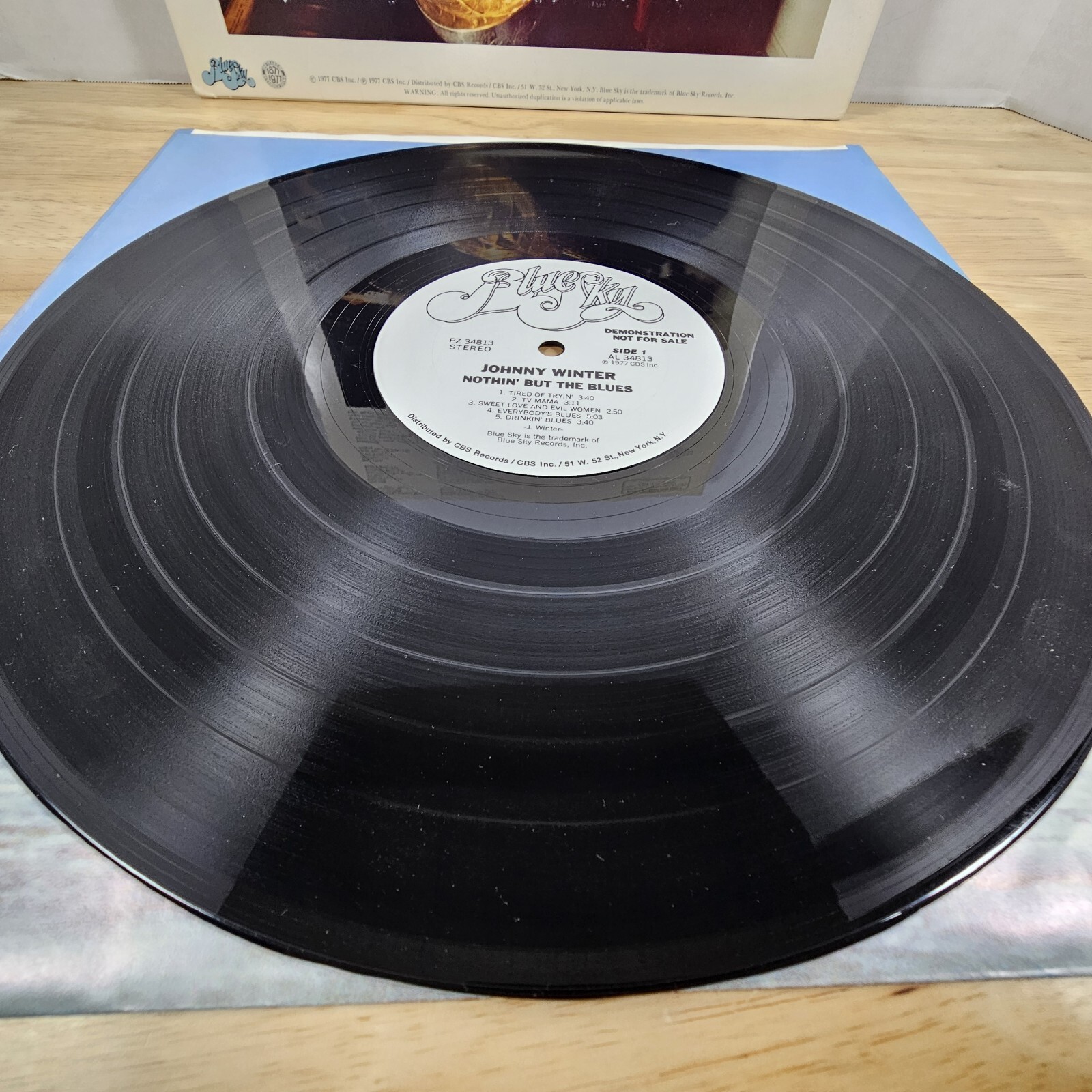 Johnny Winter Nothin’ But The Blues Blue Sky White Label Demo Promo