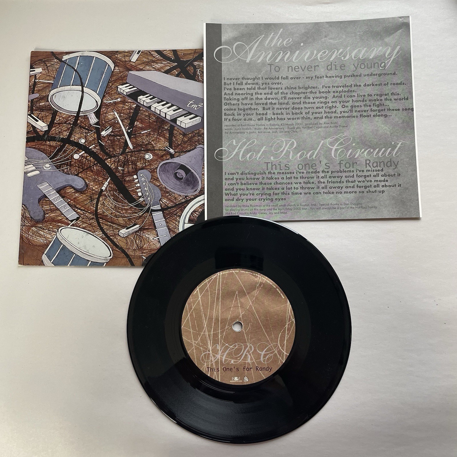 HRC Hot Rod Circuit The Anniversary 7” Vinyl 2000s Emo Split Vagrant Music Band