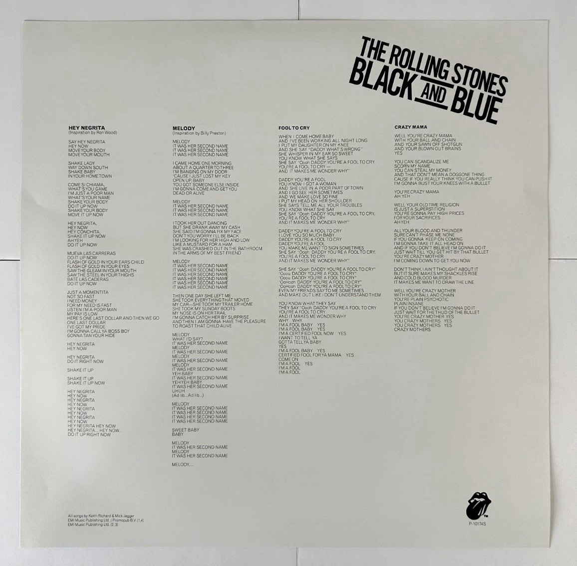 The Rolling Stones 🎸- Black & Blue ✅ Bad World Liquid Filled Vinyl 🎵