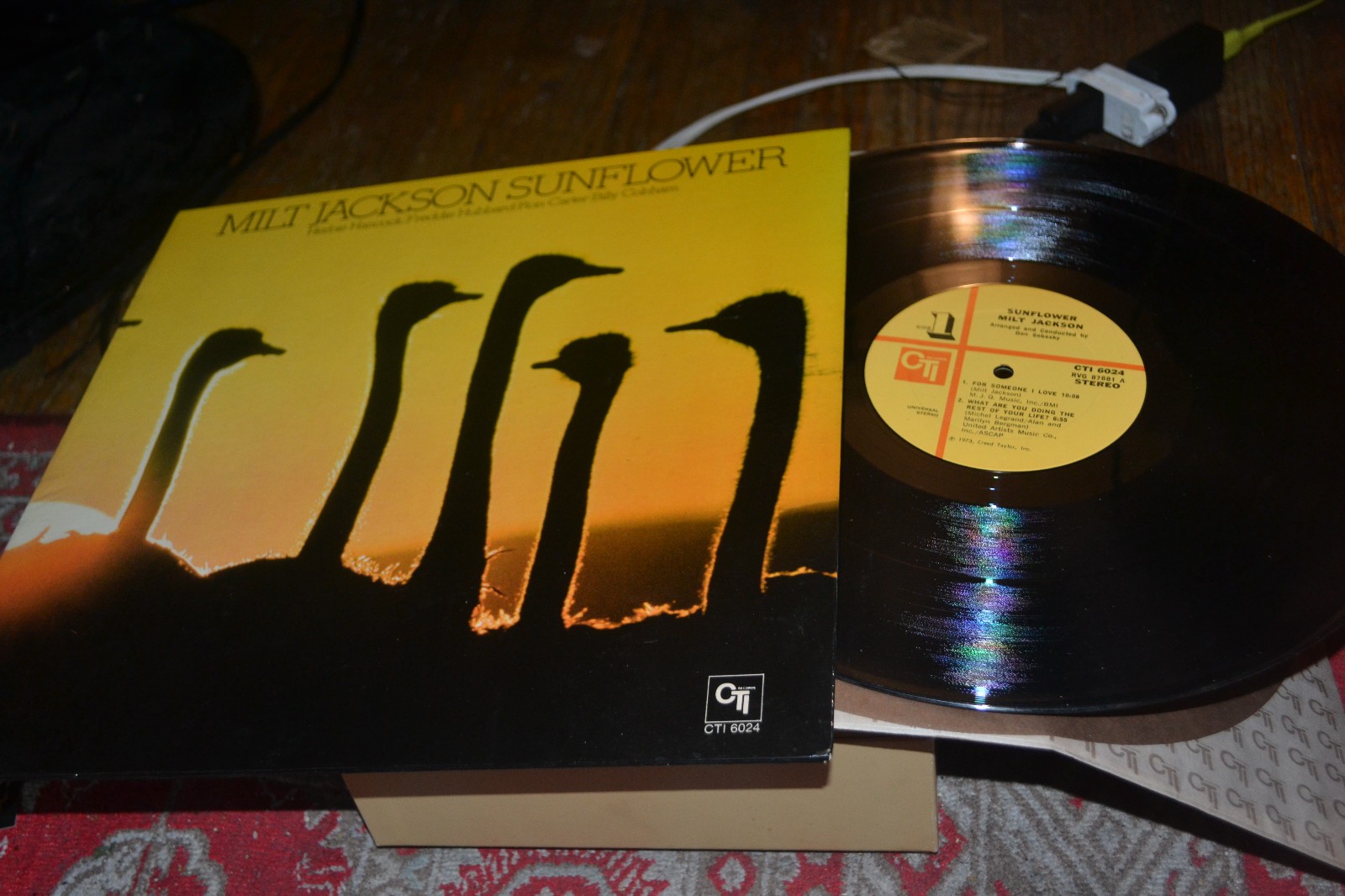MILT JACKSON SUNFLOWER LP CTI 1973 W HERBIE HANCOCK JAZZ ABOUT EXCELLENT
