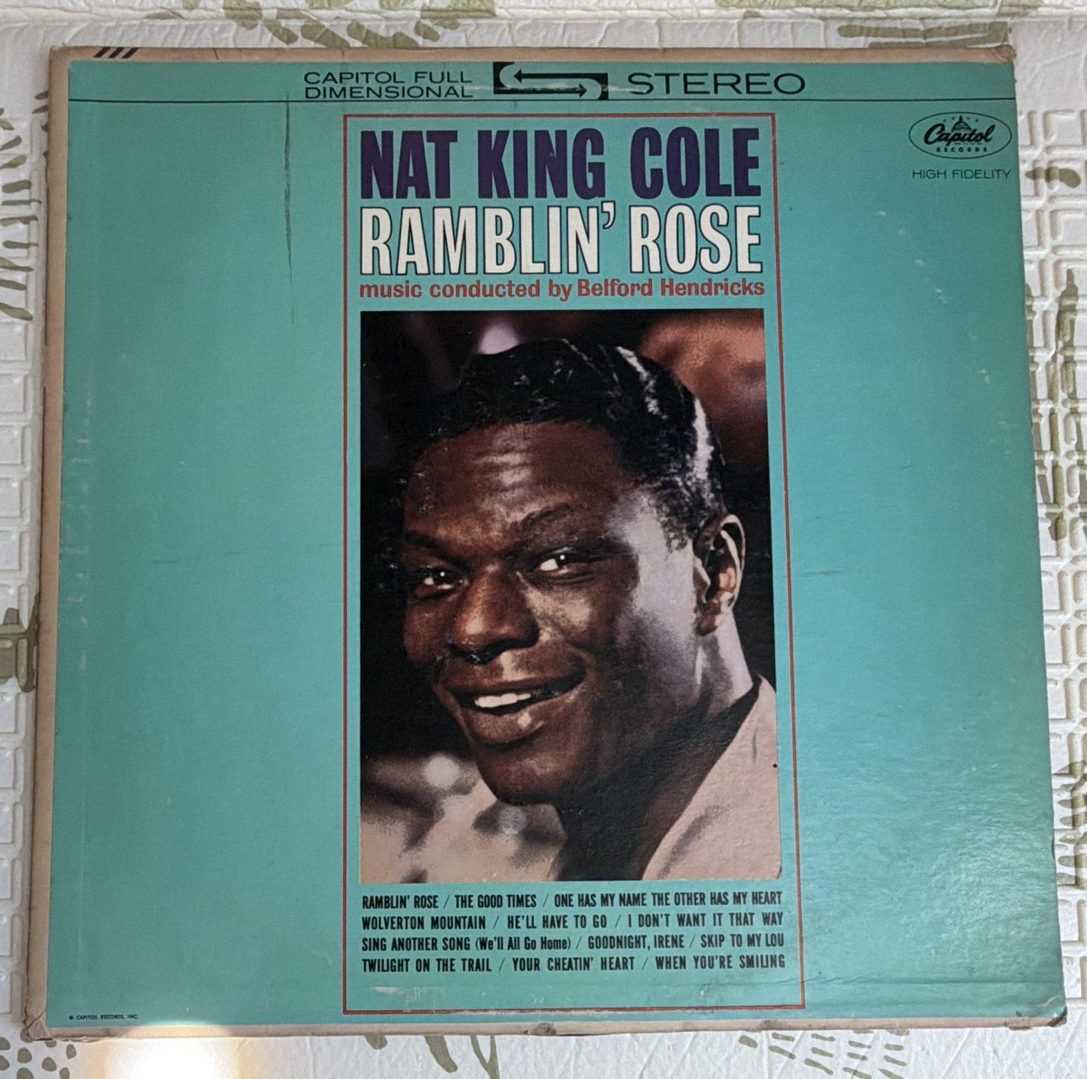 Nat King Cole Ramblin’ Rose Capitol 12″ Vinyl LP Stereo Hi-Fidelity
