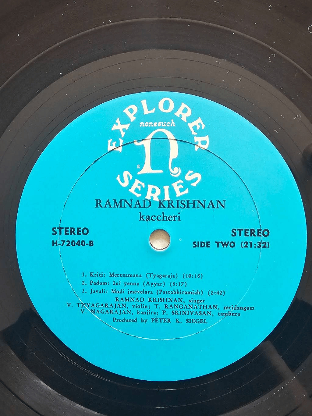 IN SHRINK Ramnad Krishnan Kaccheri LP NM/EX Indian Classical