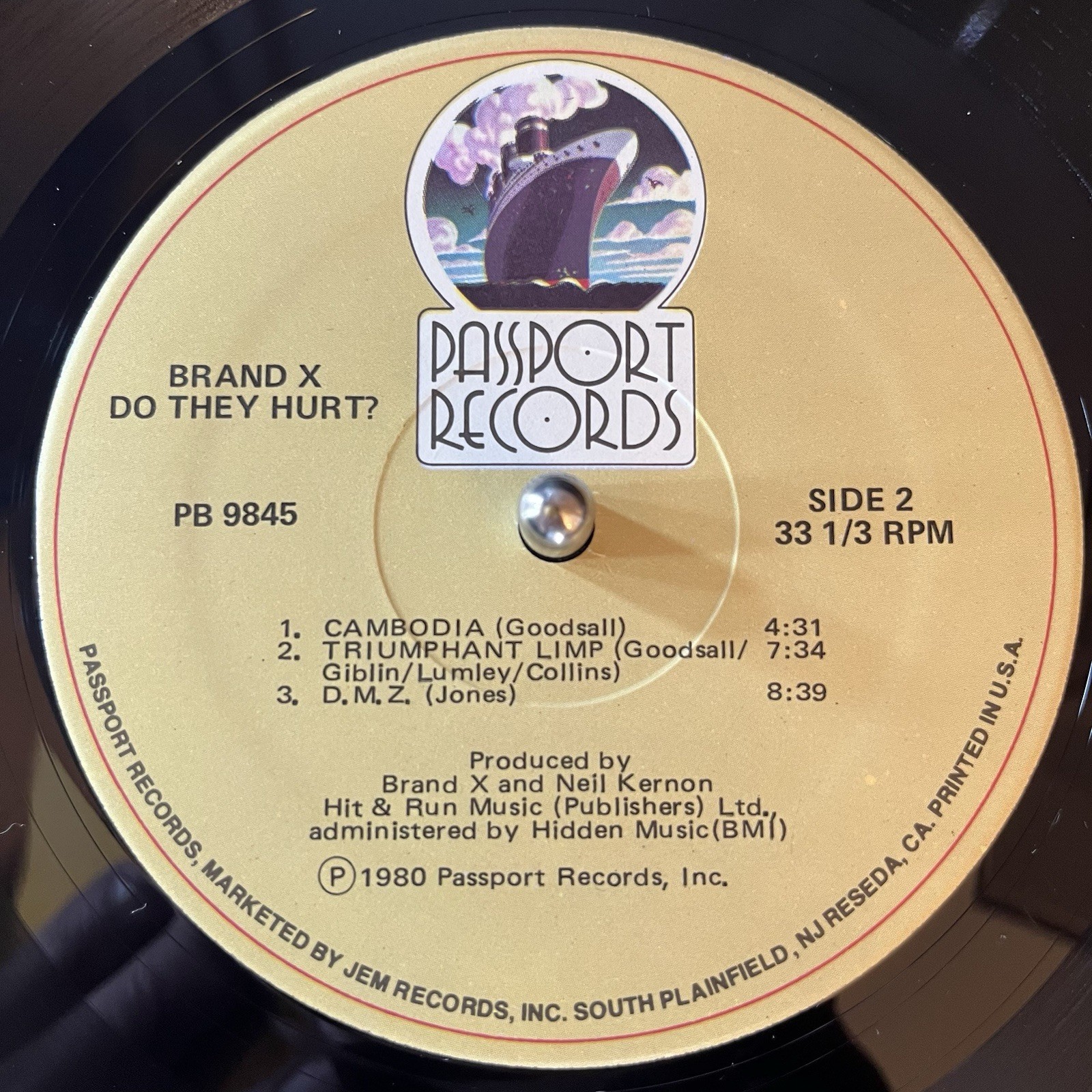 Brand X, Do They Hurt? Vinyl LP, Passport 1980, EX/EX, US Import 1st Pressing