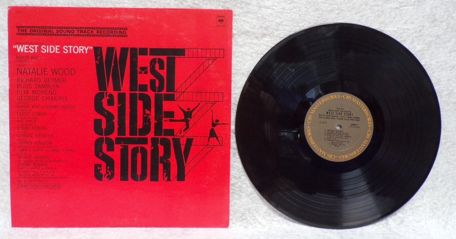 WEST SIDE STORY 1961 JOHNNY GREEN SOUNDTRACK VINYL RECORD COLUMBIA JS 2070