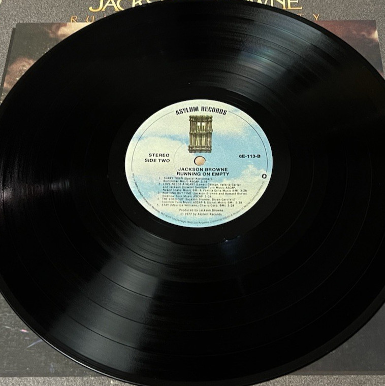 JACKSON BROWNE – Running On Empty / Vinyl LP Record / 1977 Asylum 6E-113